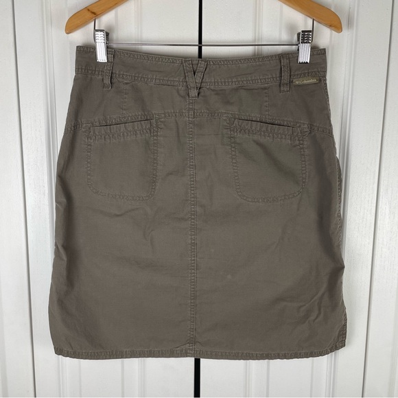Columbia Straight Utility Cargo Skirt Womens 10 Green Khaki Outdoor Hiking Y2K - Picture 7 of 15